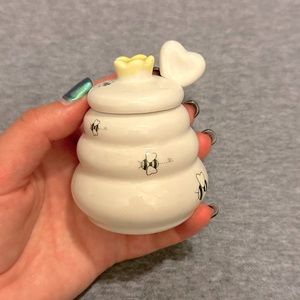 NWOT Small Bee Ceramic Honey Pot